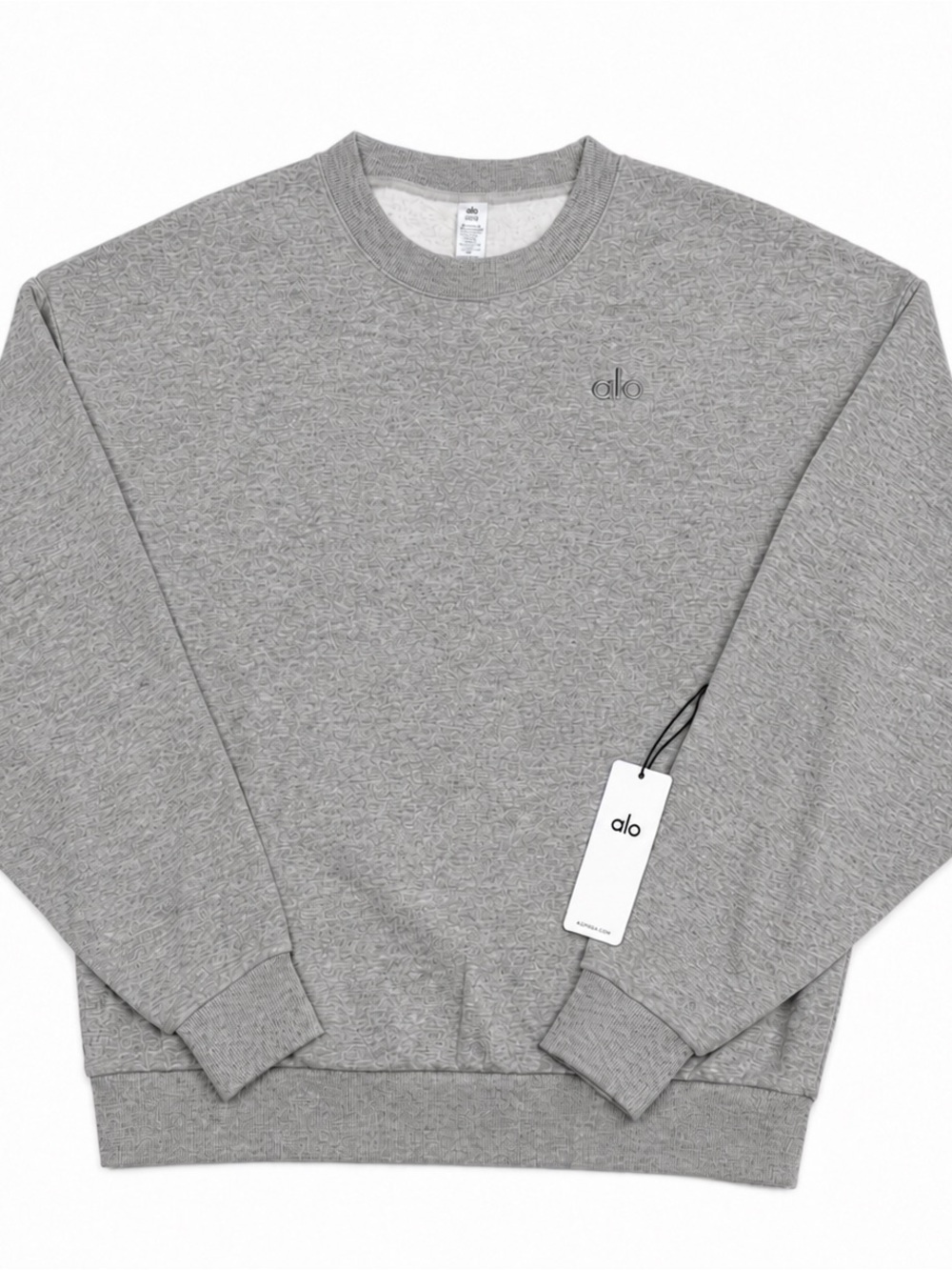 Alo Yoga Accolade Crewneck Sweatshirt Heather Grey U3031RG New